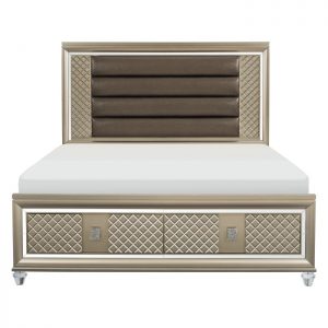 Loudon Bed with LED Lighting and Storage Footboard