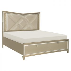 Bijou Bed with LED Lighting and Footboard Storage