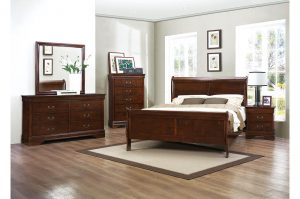 Mayville Brown Cherry 4pc Bedroom Set